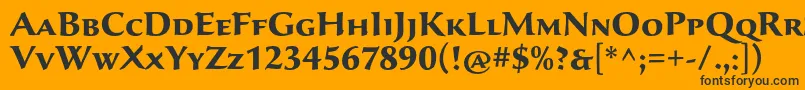 SavaproBold Font – Black Fonts on Orange Background