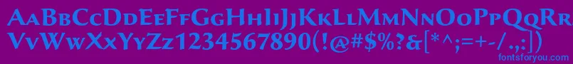 SavaproBold Font – Blue Fonts on Purple Background