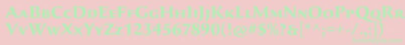 SavaproBold Font – Green Fonts on Pink Background