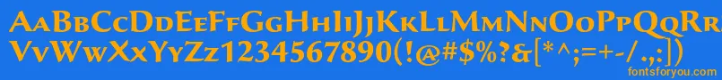 Шрифт SavaproBold – оранжевые шрифты на синем фоне