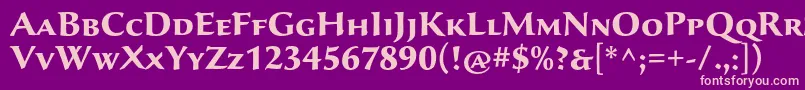 SavaproBold Font – Pink Fonts on Purple Background