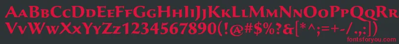 SavaproBold Font – Red Fonts on Black Background