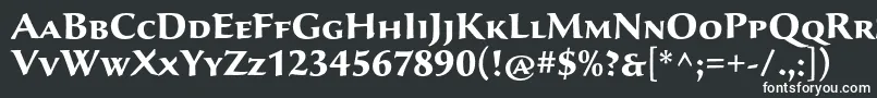 SavaproBold-fontti – valkoiset fontit mustalla taustalla