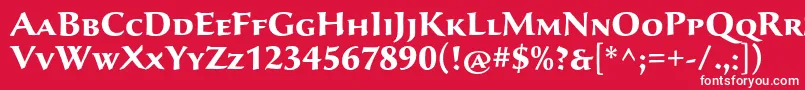SavaproBold Font – White Fonts on Red Background
