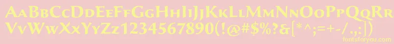 SavaproBold Font – Yellow Fonts on Pink Background