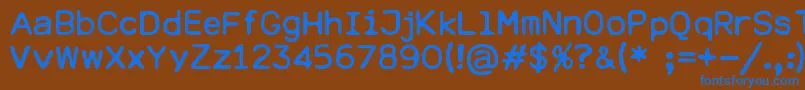 DresdenElektronik Font – Blue Fonts on Brown Background