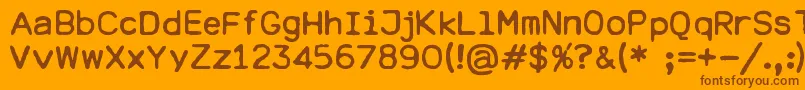 DresdenElektronik Font – Brown Fonts on Orange Background