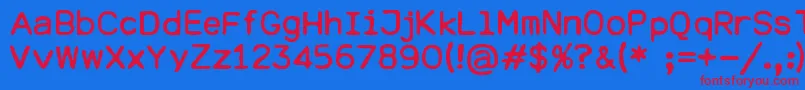 fuente DresdenElektronik – Fuentes Rojas Sobre Fondo Azul