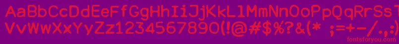 DresdenElektronik Font – Red Fonts on Purple Background