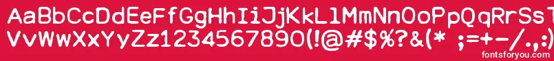 DresdenElektronik Font – White Fonts on Red Background