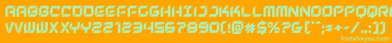 Newyorkescapecond Font – Green Fonts on Orange Background