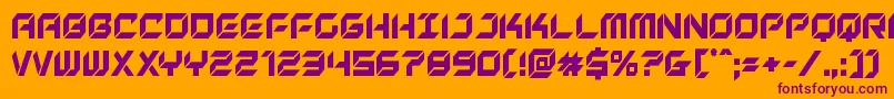 Newyorkescapecond Font – Purple Fonts on Orange Background