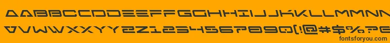 Freeagentleft Font – Black Fonts on Orange Background