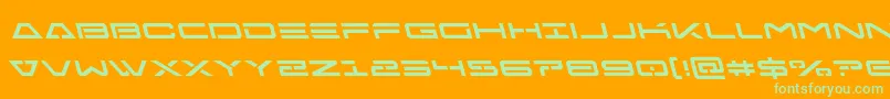Freeagentleft Font – Green Fonts on Orange Background