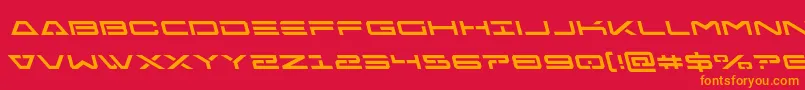 フォントFreeagentleft – 赤い背景にオレンジの文字