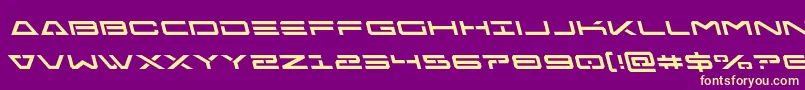 Freeagentleft Font – Yellow Fonts on Purple Background