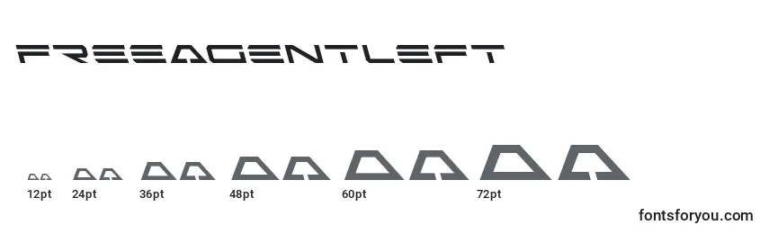 Размеры шрифта Freeagentleft