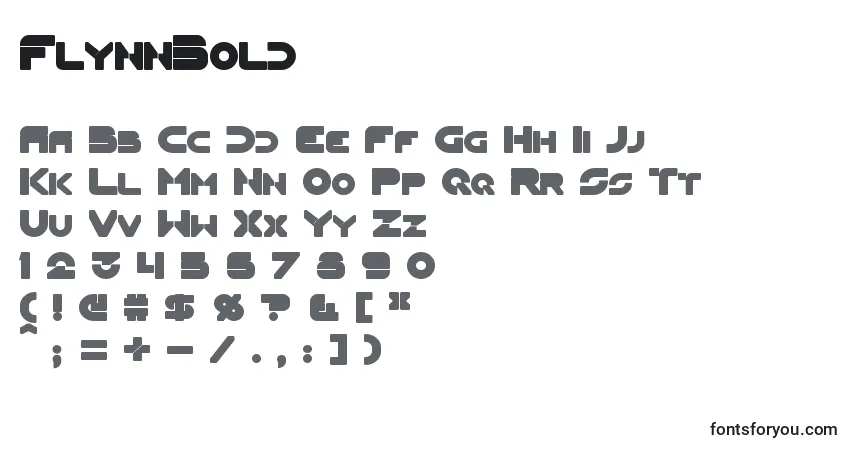 Schriftart FlynnBold – Alphabet, Zahlen, spezielle Symbole