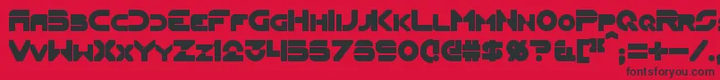 FlynnBold Font – Black Fonts on Red Background