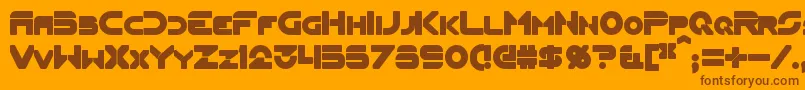 FlynnBold Font – Brown Fonts on Orange Background