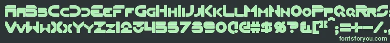 フォントFlynnBold – 黒い背景に緑の文字