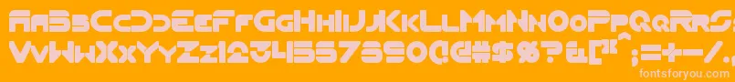FlynnBold Font – Pink Fonts on Orange Background