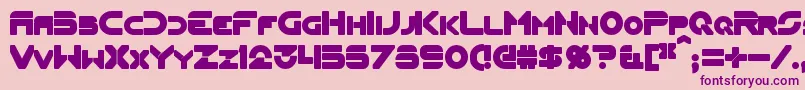 FlynnBold Font – Purple Fonts on Pink Background