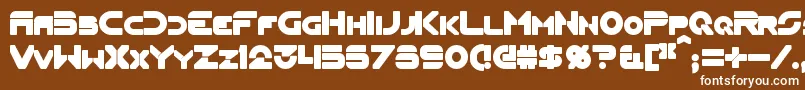 FlynnBold-fontti – valkoiset fontit ruskealla taustalla