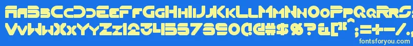 Шрифт FlynnBold – жёлтые шрифты на синем фоне
