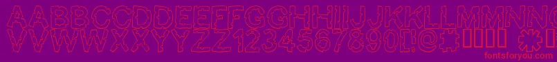 Bite ffy Font – Red Fonts on Purple Background