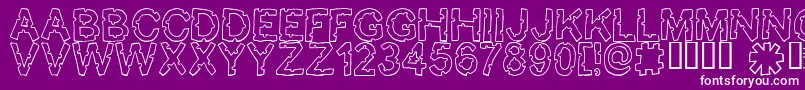 Bite ffy Font – White Fonts on Purple Background