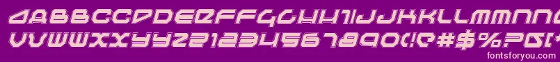 Travelerpi Font – Pink Fonts on Purple Background