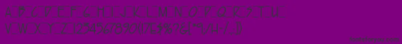 HarveyLetPlain.1.0-Schriftart – Schwarze Schriften auf violettem Hintergrund