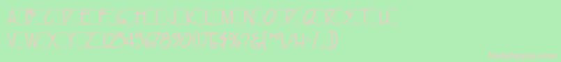 HarveyLetPlain.1.0 Font – Pink Fonts on Green Background