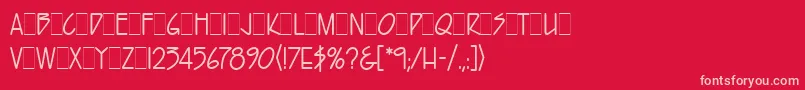 HarveyLetPlain.1.0 Font – Pink Fonts on Red Background