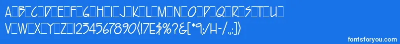 Police HarveyLetPlain.1.0 – polices blanches sur fond bleu