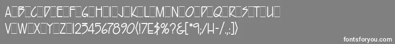HarveyLetPlain.1.0 Font – White Fonts on Gray Background