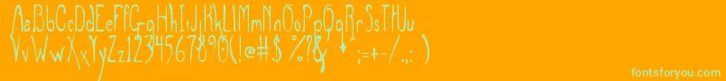 Grey Font – Green Fonts on Orange Background