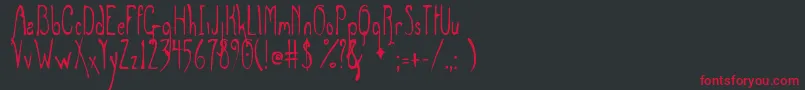 Grey Font – Red Fonts on Black Background