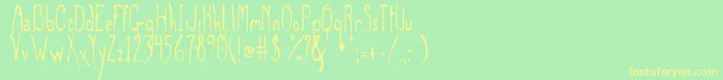 Grey Font – Yellow Fonts on Green Background