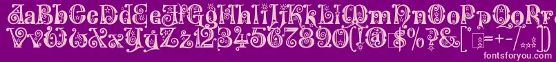 KingthingsWillow Font – Pink Fonts on Purple Background