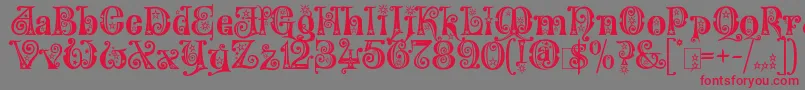 Шрифт KingthingsWillow – красные шрифты на сером фоне