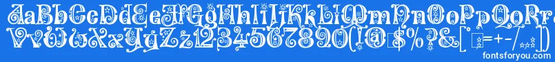 KingthingsWillow Font – White Fonts on Blue Background