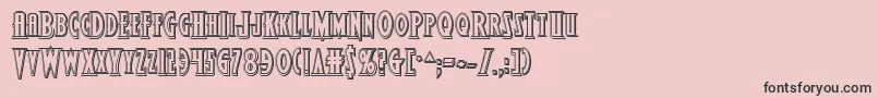 Wolfsbane2iiengrave-Schriftart – Schwarze Schriften auf rosa Hintergrund