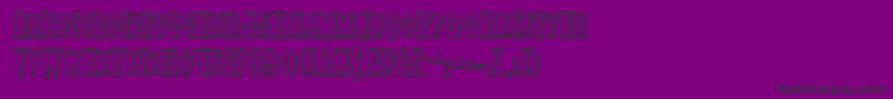 Wolfsbane2iiengrave-fontti – mustat fontit violetilla taustalla