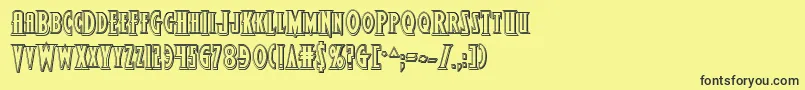 Wolfsbane2iiengrave Font – Black Fonts on Yellow Background