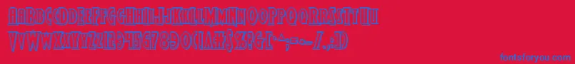 Wolfsbane2iiengrave Font – Blue Fonts on Red Background