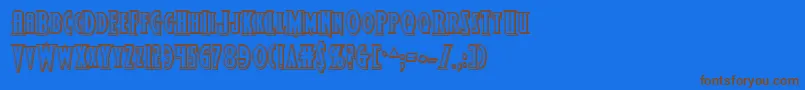 Шрифт Wolfsbane2iiengrave – коричневые шрифты на синем фоне