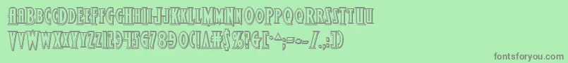 Wolfsbane2iiengrave Font – Gray Fonts on Green Background