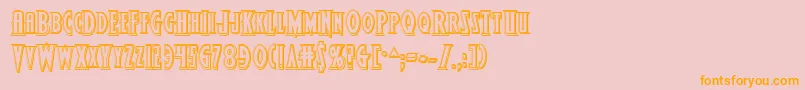 Wolfsbane2iiengrave Font – Orange Fonts on Pink Background